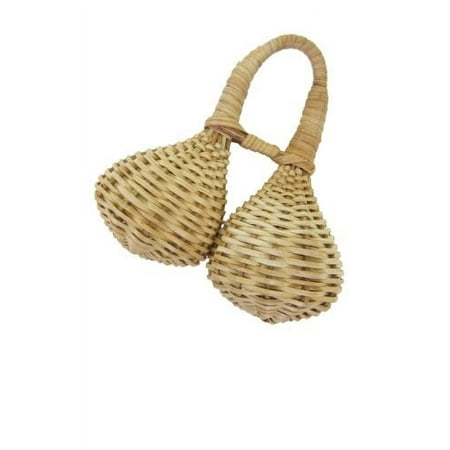 Woven Double Jingle Caxixi Shaker - African Bottle Cap Rattle