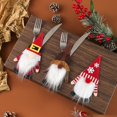 thumbnail image 5 of KGJQ Christmas Cutlery Holder Christmas Gnome Cutlery Holder Festive Utensil Pouch for Holiday Party Table Decor Knitted Covers for Knife Fork Spoon, 5 of 8