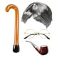 thumbnail image 4 of Old Lady Cosplay Set abuela peluca peluca vestido accesorios para adultos vestir EstiloC Sunnimix Disfraz de anciana, 4 of 7