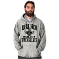 thumbnail image 4 of Real Men Build Auto Mechanic Life Men's Big & Tall Graphic Hoodie Brisco Brands 2X, 4 of 5