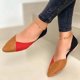 thumbnail image 1 of 2022 nuevos zapatos de moda para mujer, zapatos planos informales cómodos de verano para exteriores con bloques de Color, zapatos planos huecos poco profundos para mujer, talla grande 38 Gao Jinjia LED, 1 of 2