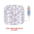 thumbnail image 4 of USB LED Light String Home Office Garden Impermeable Control remoto Temporizador Lámpara String 5m 50LEDs Blanco Vogacara HA001496-01, 4 of 6