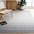 thumbnail image 2 of SAFAVIEH Kilim Cayley Striped Polyester Area Rug, Dark Grey/Ivory, 6' x 6' Square, 2 of 8