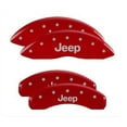 thumbnail image 3 of MGP Caliper Covers 42020SJEPRD Jeep Script Logo - Red Powder Coat - Set of 4 Fits select: 2014-2018 JEEP GRAND CHEROKEE LIMITED, 2011-2013 JEEP GRAND CHEROKEE LAREDO, 3 of 4