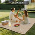 thumbnail image 4 of Khaki Boho Outdoor Rug for Patio/Deck/Porch, Non-Slip Large Area Rug 4 x 6 Ft, Middle Century Modern Abstract Art Indoor Outdoor Rugs Washable Area Rugs, Reversible Camping Rug Carpet Runner, 4 of 8