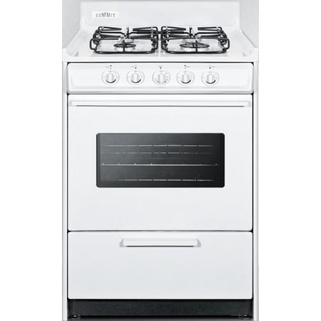 Burner Commercial Broiler - WTM6107SW 24 Gas Range with 4 Sealed Burners 2.92 cu. ft. Oven Capacity Broiler Compartment Porcelain Construction Electronic Ignition and Oven Viewing Window in White