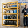 thumbnail image 2 of REIBII 40" Wide Metal Garage Storage Shelves Unit 5 Tier Heavy Duty 2000lbs Rack,Orange, 2 of 8