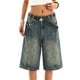 thumbnail image 1 of WILLBEST Pantalones Mujer Pantalones Cortos Vaqueros de Corte Relajado Para Mujer, Casuales, Cómodos, de Cinco Puntos, Para Uso Diario, Versátiles Para Todas Las Estaciones, de Fácil Cuidado., 1 of 5