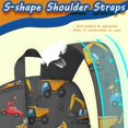thumbnail image 5 of Excavator and Car Black Pattern 17" School Backpacks for Teens,Waterproof Oxford Fabric,S-Shape Padded Straps for School,Travel,Hiking,Camping, 5 of 6