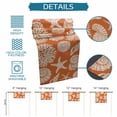 thumbnail image 6 of Orange Starfish Coastal Table Runner 72 Inches, Shell Coral Summer Beach Nautical Ocean Bed Runner Dresser Scarves Tabletop for Indoor Outdoor Parties/Ceremony/Banquet, 16" x 72", 6 of 9