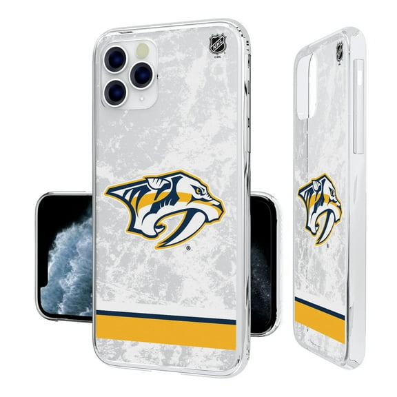 Nashville Predators iPhone Stripe Clear Ice Case
