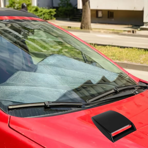 RENACLIPY Black Car Hood Scoop Vent Cover, Decorative Air Intake, Easy Installation, No Drilling Needed, Quick Exterior Upgrade