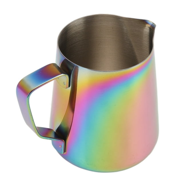 Milk Frother Pitcher, Milk Frothing Pitcher Stainless Steel Milk Jug Coffee Frothing Pitcher for Milk Tea Shop Cafe