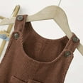 thumbnail image 3 of lnmuld Boys Pants Winter Girls Corduroy Padded Overalls Baby Toddler Jumpsuit with Snap Buttons Soft Warm Playwear for and Kids Solid Color Size:18-24 Months, 3 of 6