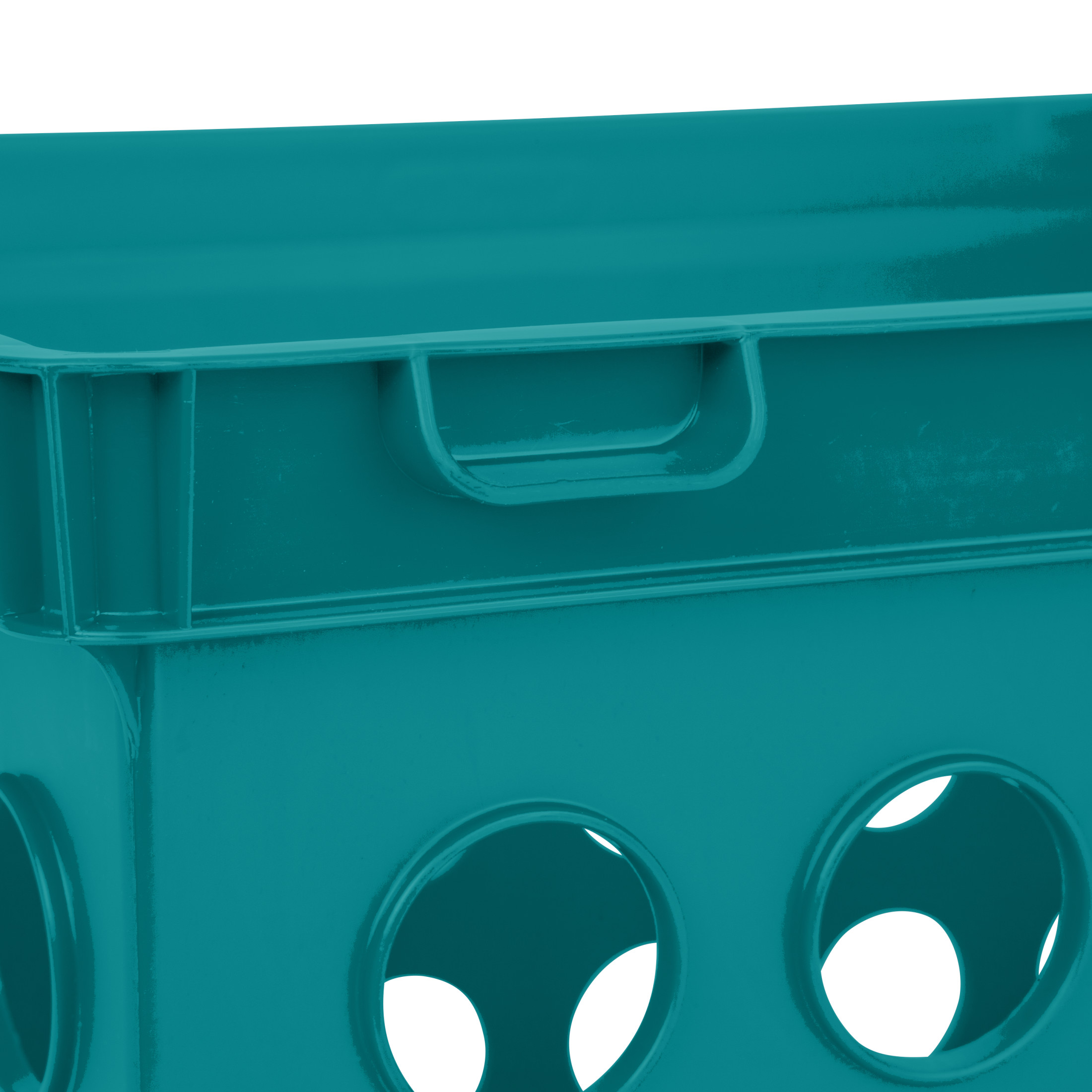 Sterilite File Crate, Versatile Plastic Storage Bin with Through Handles, Fits Letter & Legal-sized Hanging Files, Stackable, Teal
