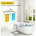 thumbnail image 4 of Double Towel Racks for Bathroom with Shelf, Wall Mount Towel Holder, Stainless Steel Towel Rod, 4 of 4