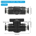 thumbnail image 2 of Uxcell 1/2" Pneumatic Ball Valve, Push to Connect Fittings Quick Connect Tube Fittings Air Flow Control, Black 2 Pcs, 2 of 6