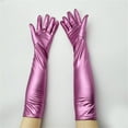 thumbnail image 4 of Niaviben Leather Gloves Fleece Gloves Opera Gloves Long Gloves Tea Gloves for Women Tea Party Sun Protection Gloves Wedding Gloves Pink One Size, 4 of 5