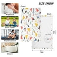 thumbnail image 6 of Yayeee 2 Pack Hand Towels for Bathroom 100% Cotton 16" x 28" Soft Absorbent Kitchen Towel, White Triangles, 6 of 7
