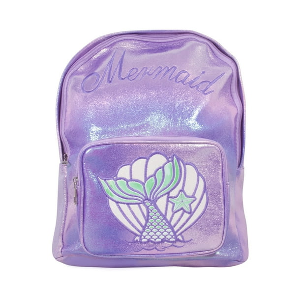 Mochila Para Niña La Merced Morado Tornasol Brillante y Azas Ajustables