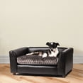 Keet Fluffly Deluxe Pet Bed Sofa Chocolate Medium