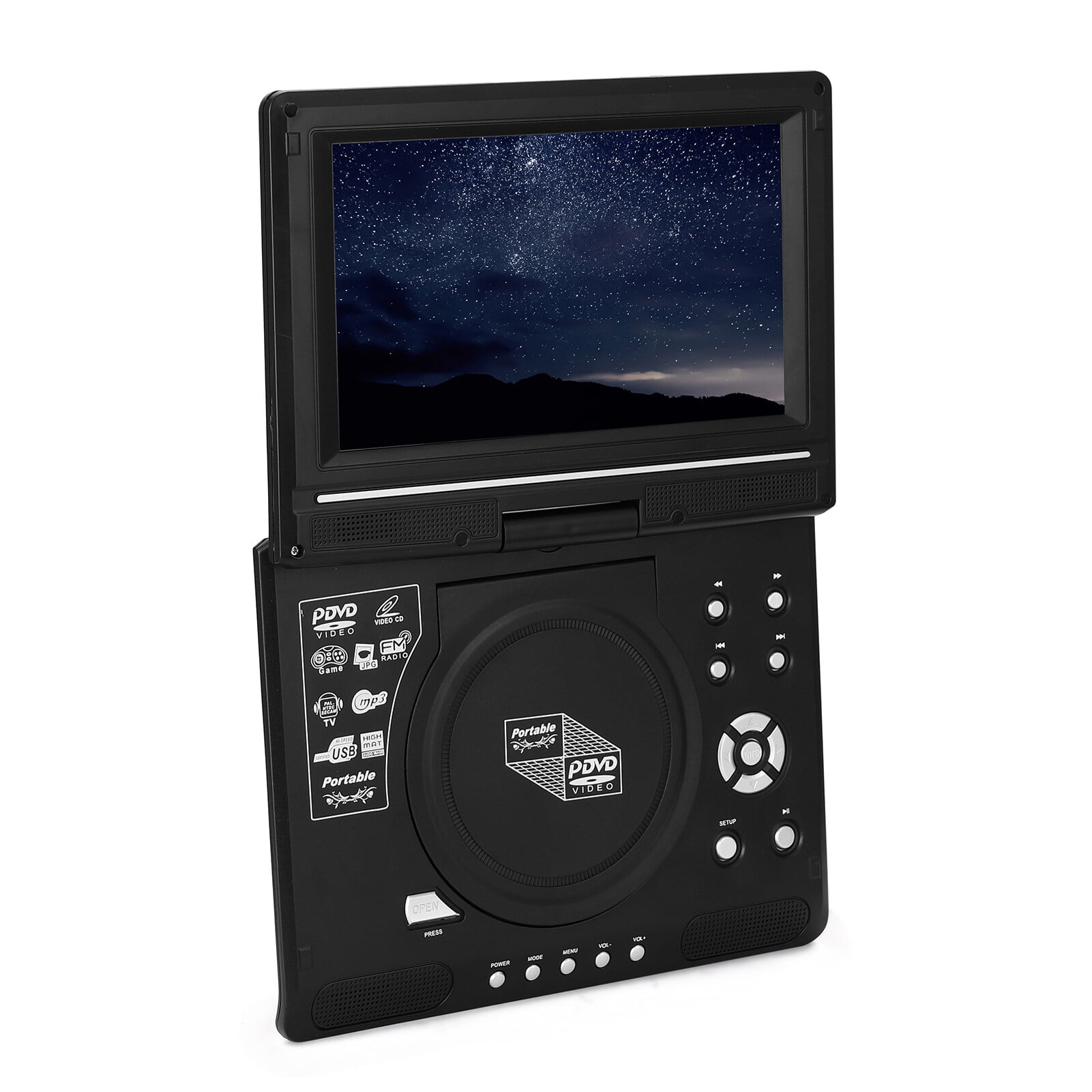 9.8inch TV DVD Player Portable VCD MP3 MPEG Viewer with Game