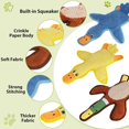 thumbnail image 2 of Eneston Juguetes Para Perros, Paquete De 3 Lindos Juguetes Para Cachorros Con Formas De Pato, Juguete Interactivo Para Masticar Para Perros, Sin Relleno, Chirriante Y Arrugado, Para Razas Pequeñas Y G, 2 of 7