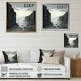 thumbnail image 4 of Designart "Black White Cliff Jagged silence I" Landscapes Floater Framed Canvas Wall Art, 4 of 7