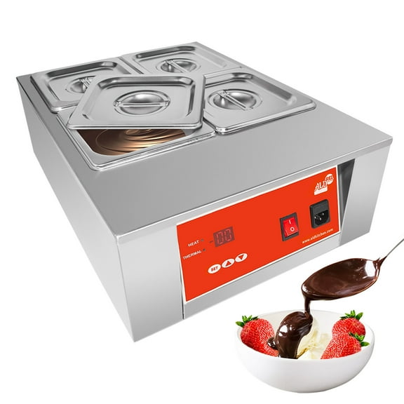 ALDKitchen Digital Electric Chocolate Melter | 8 kg Commercial Chocolate Heater | 4 Tanks | 110 V