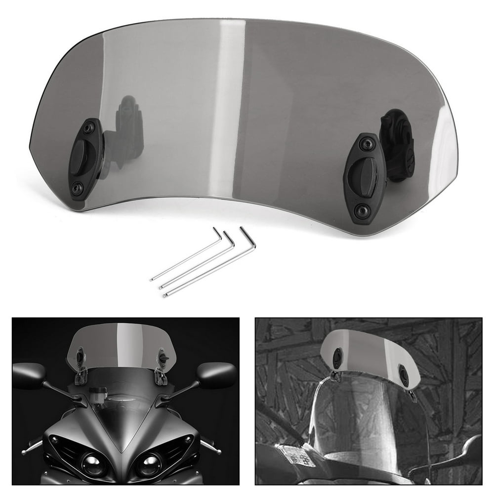 Adjustable Clip On Windshield Extension Spoiler Wind Deflector Motorcycle Walmart