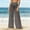 Brown, variant on Women's Chiffon Summer Boho Cover up Pants See Through Sun Protection Wide Leg Palazzo Pants High Elastic Waist Flowy Beach Vacation Trousers Gray X-Large