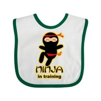 Inktastic Ninja in Training Boys or Girls Baby Bib