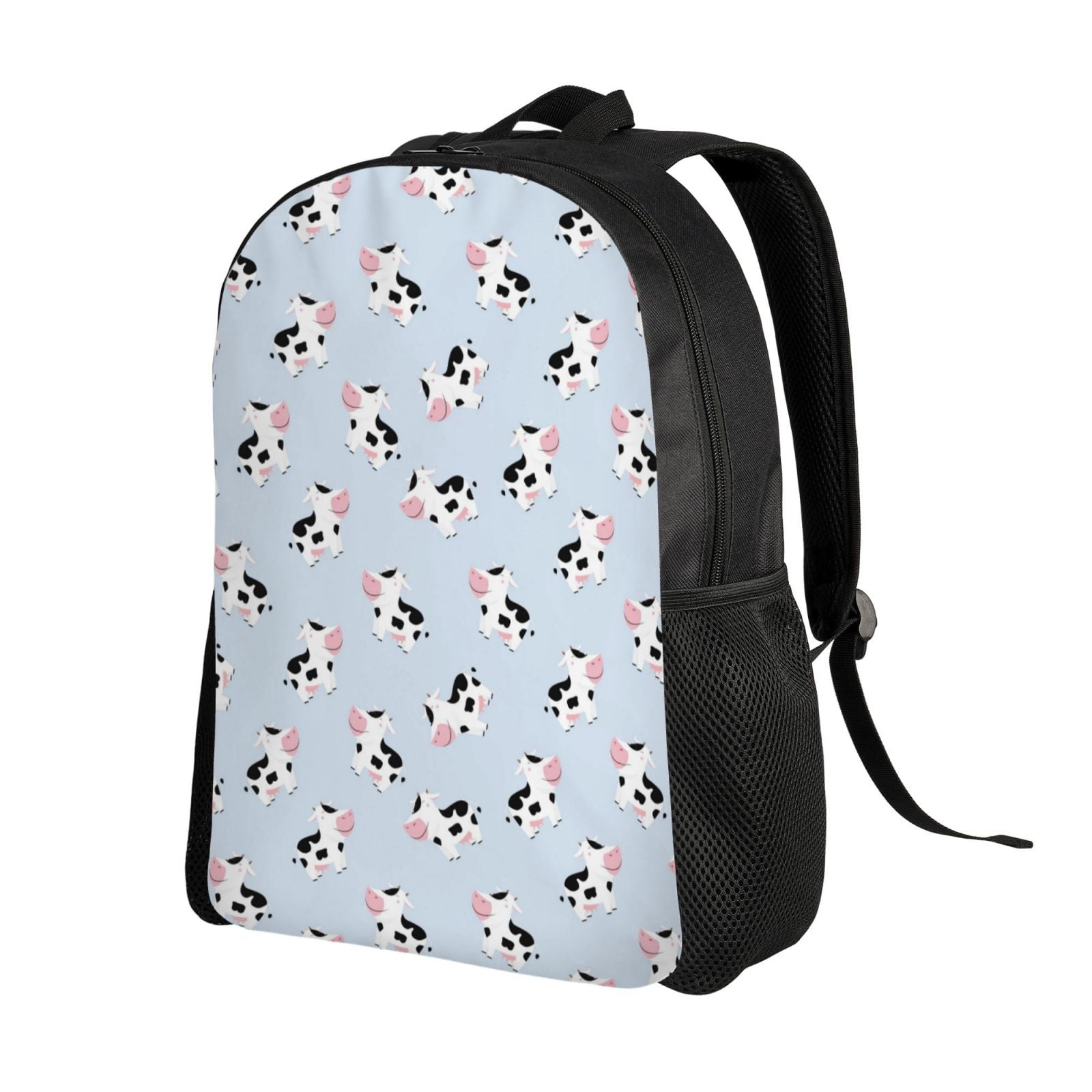 Horeoi Cute Farm Cow Print Waterproof 600D Oxford Laptop Backpack for School Travel Work - Lightweight Durable Bag with Adjustable Straps