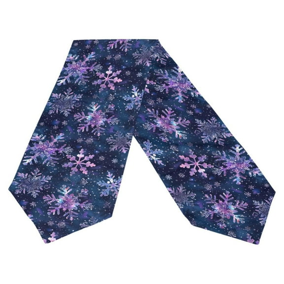 Ryvnso Purple Snowflakes Table Runner Tablecloth Home Decoration 13 x 70 inches