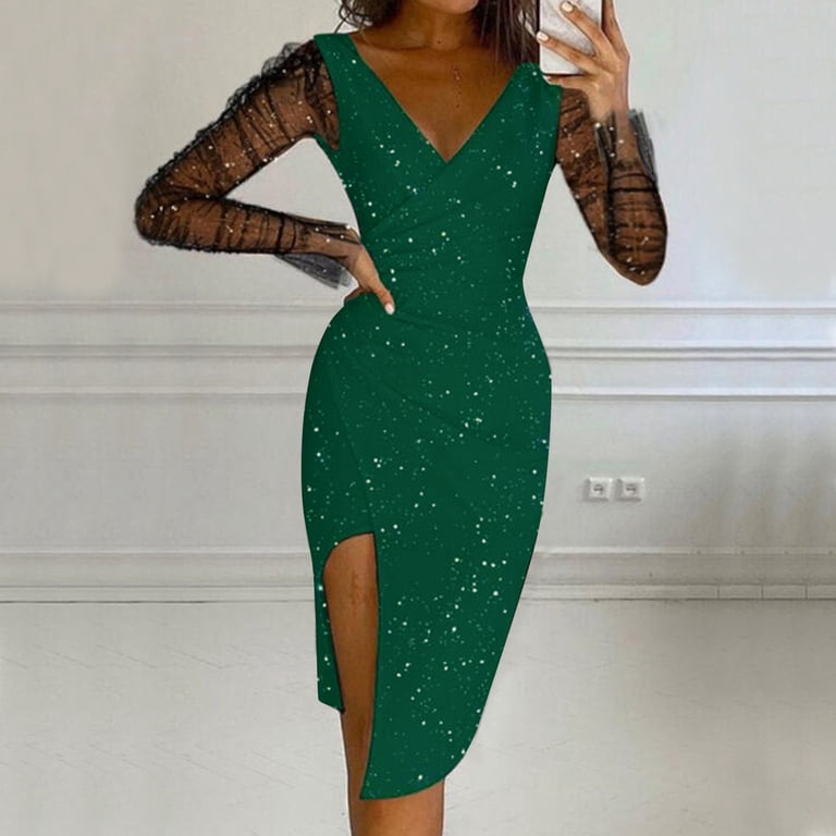 green mesh bodycon dress Kelly Green Mesh Spaghetti Straps Ruched Dress Medium main image 1
