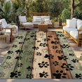 thumbnail image 2 of Sage Green Brown Outdoor Rug for Patio/Deck/Porch, Non-Slip Large Area Rug 6 x 9 Ft, Farmhouse Dog Paw Vintage Indoor Outdoor Rugs Washable Area Rugs, Reversible Camping Rug Carpet Runner, 2 of 8