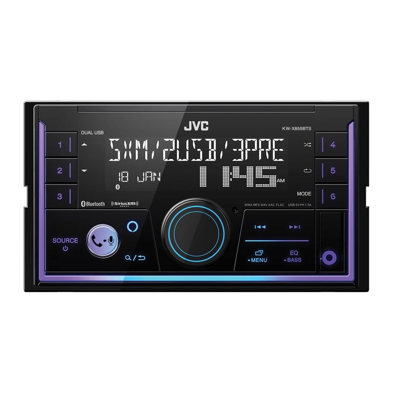 JVC KW-X855BTS Double-DIN Car Stereo, Bluetooth Radio System with