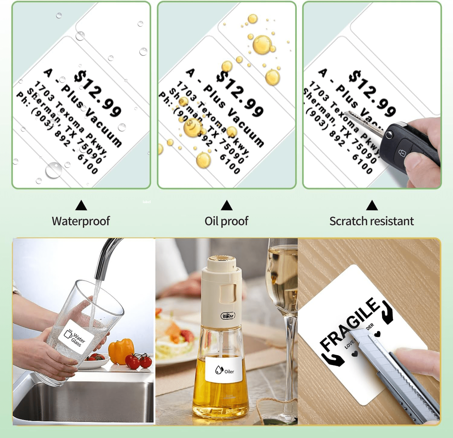 Phomemo M110 Labels, M110/M220/M221/M120/M200 Thermal Labels 1.57" x 1.18"(40mmx30mm), M110 Labels Self-Adhesive Label, 230 Labels/Roll