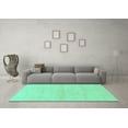 thumbnail image 3 of Ahgly Company Indoor Square Solid Turquoise Blue Modern Area Rugs, 4' Square, 3 of 4