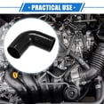 thumbnail image 2 of Unique Bargains 63mm 2.48" ID 90 Degree Elbow Coupler Silicone Hose Intercooler Tube Universal for Car Engine Black, 2 of 6