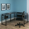 thumbnail image 4 of OFM Essentials Collection L-Desk with Metal Legs, in Espresso (ESS-1020-BLK-ESP), 4 of 13