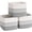 Gradient Grey, variant on Natubeau 3 Pack Woven Storage Basket, 9"x9"x7" Cotton Rope Woven Baskets for Organizing, Cube Storage Bins for Shelves, White & Jute