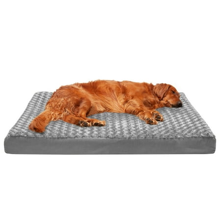 UPC: 0815181023126 | FurHaven Pet Products Ultra Plush Deluxe Memory Foam Pet Bed for Dogs & Cats – Gray  Jumbo