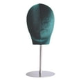 thumbnail image 2 of Toysmith Manikin Head Hat Display Head Display Hair Hats and Hairpieces Metal Base Multipurpose for Headphones Glasses Jewelry Scarves Dark green velvet, 2 of 9