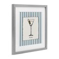 thumbnail image 2 of Stupell Industries Contemporary Martini Summer Stripes Gray Framed Print Under Glass, 16 x 16, by Susan Jill, 2 of 8
