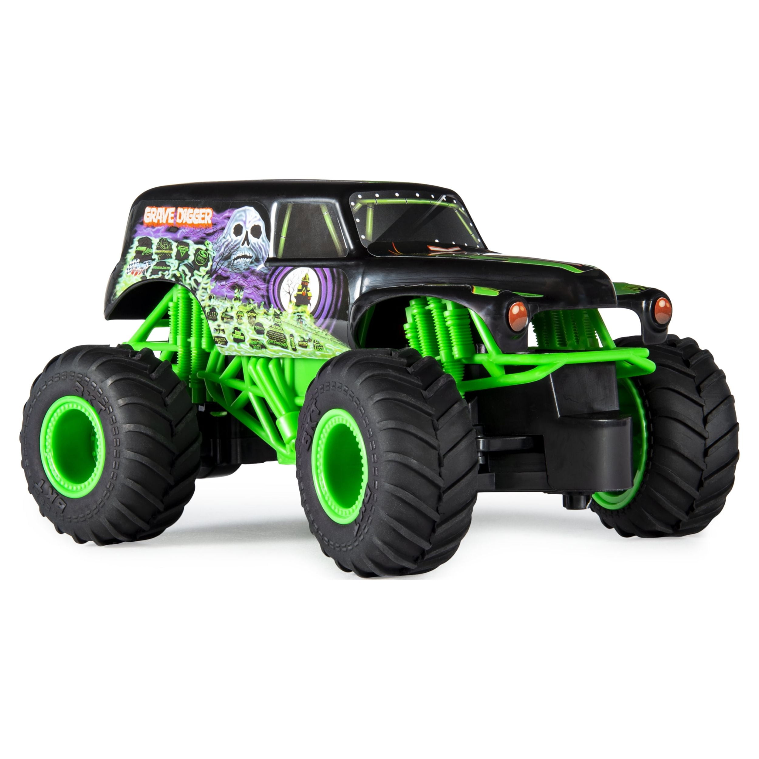 Monster Jam, Grave Digger radiocommandé Authentique, échelle 1:15, 2,4 GHz,  à partir de 4 Ans : : Jeux et Jouets