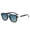 Black/Blue, variant on Retro Double Bridge Aviator Sunglasses for Men Women, UV400 Polarized Gradient TAC Rectangle Shades for Driving Beach Travel