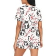thumbnail image 2 of joogoo Women's Pajama Set Cat on Cherry Branch Short Sleepwear Loungewear with Pockets M, 2 of 7