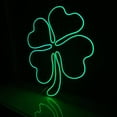 thumbnail image 2 of Glowneon Lucky Leaf Neon Sign, Plant Shop Decor, 2 of 4