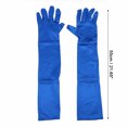 thumbnail image 3 of Unique Bargains 1 Pair Party Gloves Elegant Extra Long Stretch Satin Long Opera Party Gloves 21.65"x4.72" Sapphire Blue, 3 of 5
